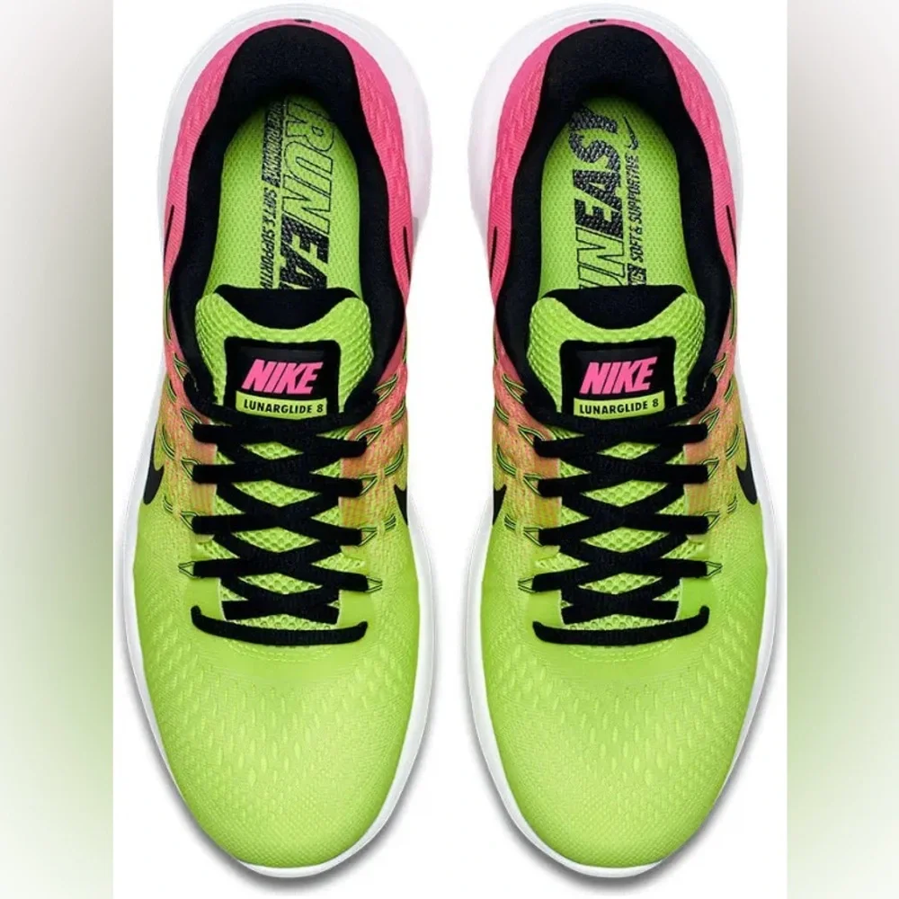 Womens Nike Lunarglide 8 SIZE 9 OC Unlimited Olympic Collection Pink/Yellow